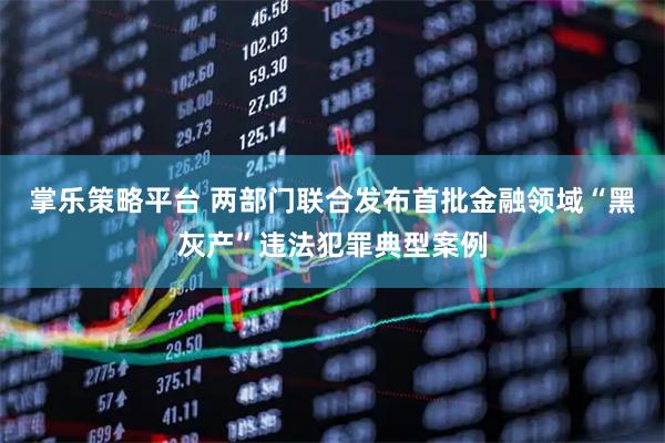 掌乐策略平台 两部门联合发布首批金融领域“黑灰产”违法犯罪典型案例